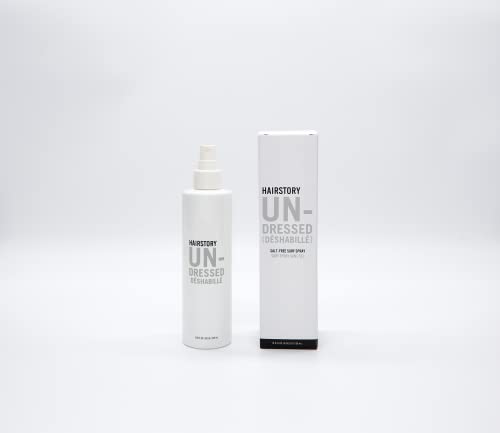 Hairstory Undressed - Texturizing Salt-Free Hairspray | Light, Long Lasting Hold for Dry Volume | Fine Beach Waves & UV Protection | Sea-Salt Alternative Hair Spray | Natural Ingredients, 8oz