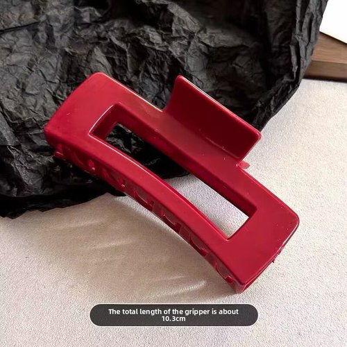 Handmade Silicone Rectangle Claw Clip Soft Non-Slip Hair Accessory for Women