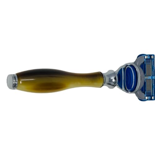 G.B.S 5 Blade Razor with Classic Horn Handle Christmas Gift Stocking Stuffer For Men