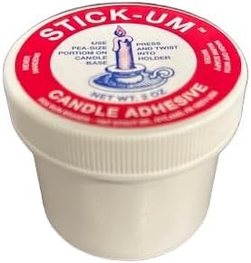 Fox Run Candle Adhesive - 2 Ounces of Stick-Um Holder Dots for Secure Candle Placement