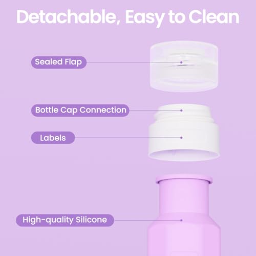 Redfly 17PCS Travel Bottles for Toiletries, TSA Approved Travel Size Containers, Leak Proof Travel Containers for Toiletries, Silicone Travel Kit for Shampoo, Conditioner, Lotion & Creams Purple