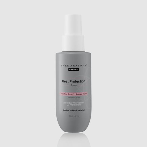 Bare Anatomy Heat Protection Spray Serum - Frizz Control for 24 Hours | Enriched with Vitamin E & Pea Protein | Vegan & Paraben-Free | 5.2 Fl Oz