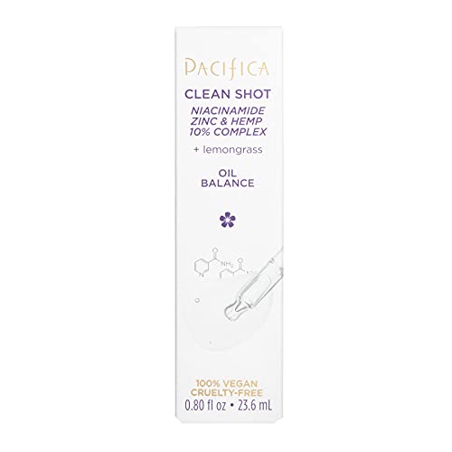 Pacifica Clean Shot Niacinamide Zinc and Hemp 10 Percent Complex Unisex 0.8 oz