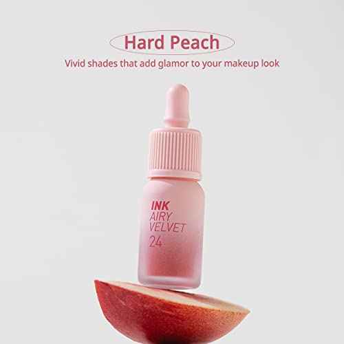 Peripera Ink Airy Velvet Lip Tint | High-Pigmentation, Lightweight, Soft, Moisturizing, Not Animal Tested (021 FLUFFY PEACH)