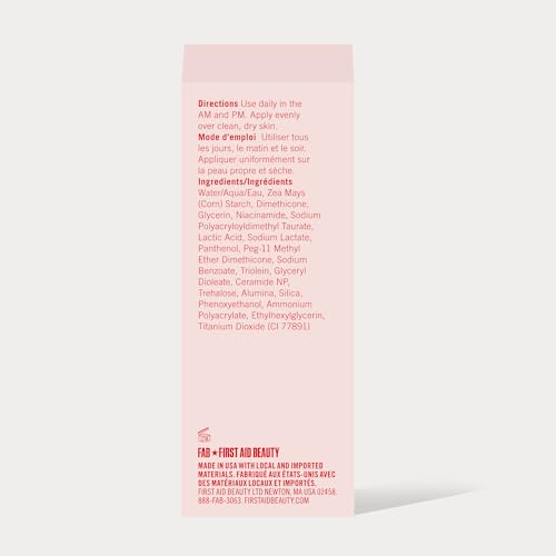 First Aid Beauty - KP Smoothing + Brightening Body Lotion with 10% AHA, Lactic Acid, Urea + Colloidal Oatmeal, Exfoliate & Moisturize, Banish Keratosis Pilaris Bumps, NEW Peach Scent (6. 7 fl oz)