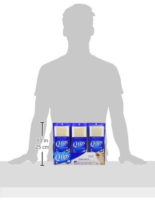 Q-tips Cotton Swabs - 3 Packs of 625 Count | Ultra Soft & Absorbent for Gentle Cleaning
