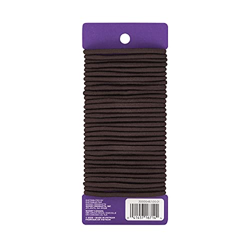 GOODY Ouchless Women's Hair Braided Elastics 4mm for Medium Hair, Brown, 32 Count (Pack of 1)