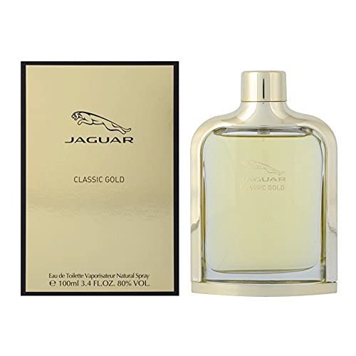 Jaguar Classic Gold Eau de Toilette Spray for Men - 3.4 Ounce | Pack of 2 Bottles