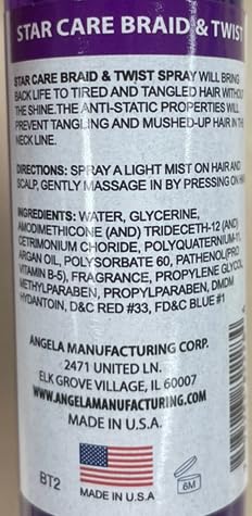 Brazilian Remi Detangler Spray - 24 Hour Hold Anti-Static Formula for Braids & Twists
