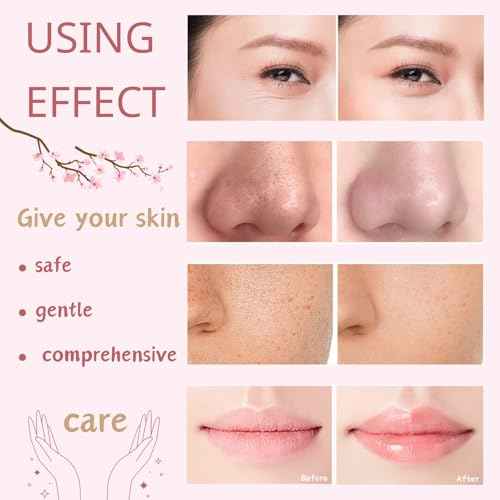 Japan Sakura Skin Care Set for Teen Girls - Evolvique Skin Care for Teens 10-12 - Skincare for Girls 10-12 - Skin Care Kit Gift Set for Women with Cleanser,Serum,Cream(One Size, 8PCS Sakura Scent)