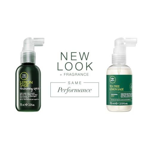 Tea Tree Lemon Sage Thickening Spray, Builds Body + Boosts Volume, For Fine Hair, 2.5 fl. oz.