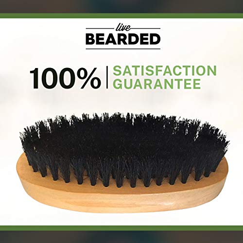 Live Bearded: Premium All-Natural Wooden Beard Comb - Anti-Static - Reduce Snagging, Beard Hair Damage and Ingrown Hairs - Keep Your Mustache Off Your Lip - Fits in Your Pocket - Easy Daily Grooming