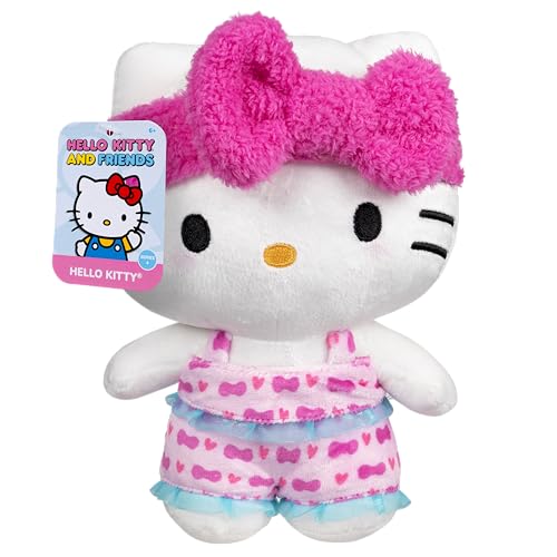 Jazwares Hello Kitty® and Friends - 8-Inch Hello Kitty Pajama Party Plush - Officially Licensed Sanrio® Product from Ages 6+