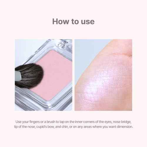 2aN Pure Glash Highlighter ? Glass-Like Sheen Powder Highlighter for a Natural, Radiant Glow | Buildable, Long-Lasting, Lightweight Formula (SHELL, 0.8oz)