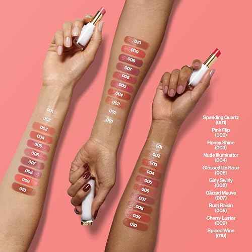 REVLON Super Lustrous Glass Shine Balm, Hydrating Tinted Lipstick, Sheer, Glossy Shiny Finish, 008 Rum Raisin, 0.11 oz