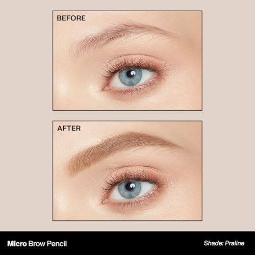 Morphe Micro Dual Eyebrow Pencil - Dual-Ended Brow Pencil Featuring a Retractable, Ultra-Precise, Pointed Tip - Richly Pigmented, Smooth-Gliding, Long-Lasting Wax Formula - Almond (0.003 oz)