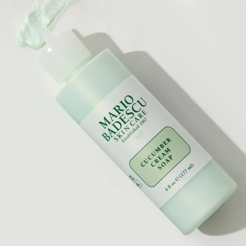 Mario Badescu Cucumber Cream Soap - Gentle, Creamy Facial Cleanser Infused with Vitamins and Minerals - Removes Light Makeup, Oil and Impurities - Face Wash Ideal for Combination or Dry Skin