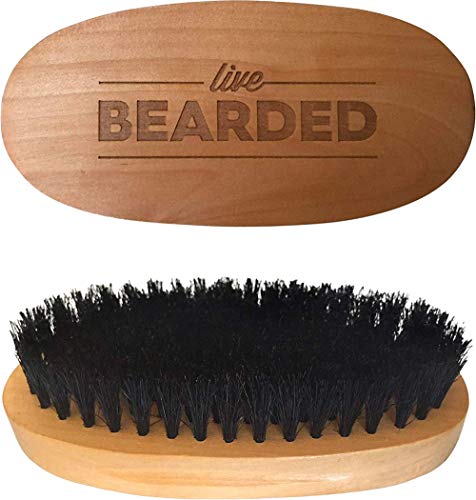 Live Bearded: Premium All-Natural Wooden Beard Comb - Anti-Static - Reduce Snagging, Beard Hair Damage and Ingrown Hairs - Keep Your Mustache Off Your Lip - Fits in Your Pocket - Easy Daily Grooming