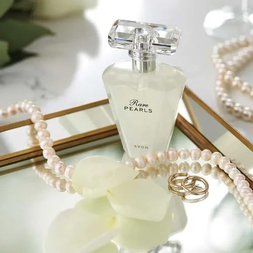 AVON Rare Pearls Eau De Parfum for Women - Long Lasting Soft Floral Fragrance with Magnolia & Rosewood | 1.7 fl oz Travel Size
