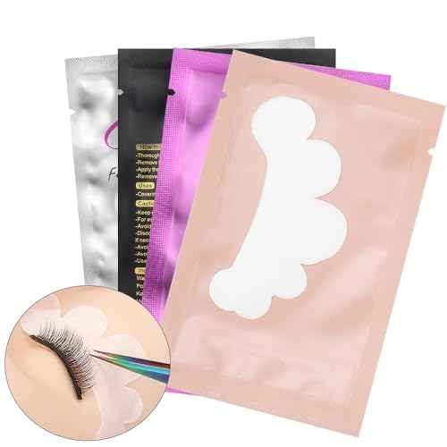 100 Pairs Eye Under Gel Pads Eyelash Extensions Patches,Lash Extension Lint Free Under Hydrogel Eye Mask Pads Beauty Tools (Pink)
