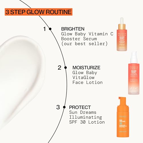 Pacifica Dreamlit Illuminating Facial Lotion – Vitamin C & Niacinamide Brightening Moisturizer for Radiant Glow - Natural Dewy Finish Hydrates & Minimizes Pores - Lightweight Daily Face Cream, Vegan