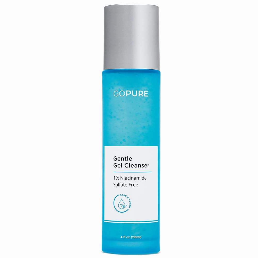 goPure Gentle Gel Cleanser - Visibly Brightens the Look of Skin, Gently Cleanses and Clarifies the Appearance, Sulfate-Free Vitamin C Cleanser, Great for All Skin Types - 4 oz.