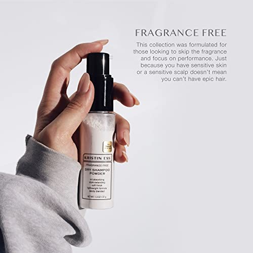 Kristin Ess Hair Dry Shampoo Non-Aerosol Powder for Oily Hair - Mattifying, Style Extending, Fragrance Free, Dry Shampoo for Men and Women, Easily Blended, Lightweight Formula, Vegan, 1.3 oz