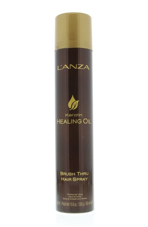 L'ANZA Keratin Healing Oil Hairspray - Medium Hold, Brushable Control, Anti-Humidity, Color Safe | 10.6 Fl Oz