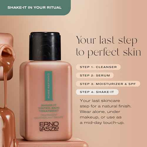 Erno Laszlo Shake-It Tinted Skincare Finisher, Neutral Face Tint for Lighter Complexions, Even Skin Tone & Refine Pores - Pore Minimizer for Face with Natural Matte Finish (3 Fl Oz) Tinted Moisturizer