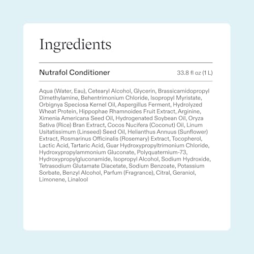 Nutrafol Conditioner, Physician-formulated for Thinning Hair, Moisturizing, Strengthening and Color Safe, Lightweight Protection - 1 Liter Bottle