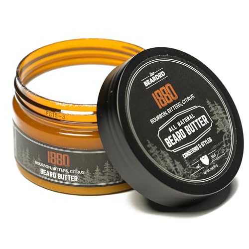 Live Bearded: Beard Butter, Made in USA - 1880, 3oz - Beard Leave in Conditioner Beard Care, All-Natural Beard Softener with Shea Butter