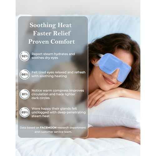 Self Heating Steam Eye Masks ? Moist Heated Masks for Dry Eyes, Digital Eye Strain & Stress Relief, Warm Compress for Relax, Travel, Office, Sleep & Spa, Unscented (16 Packs)