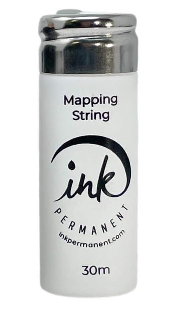 Skiennix Permanent White Brow Mapping String - Pre-Inked 100 Ft for Microblading & Eyebrow Shaping