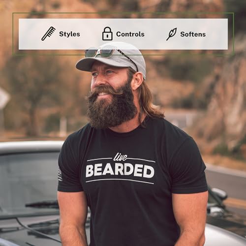 Live Bearded: Beard Butter, Made in USA - 1880, 3oz - Beard Leave in Conditioner Beard Care, All-Natural Beard Softener with Shea Butter