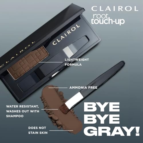 Clairol Root Touch-Up Temporary Concealing Powder, Black Hair Color, Pack of 1 - Packaging May Vary