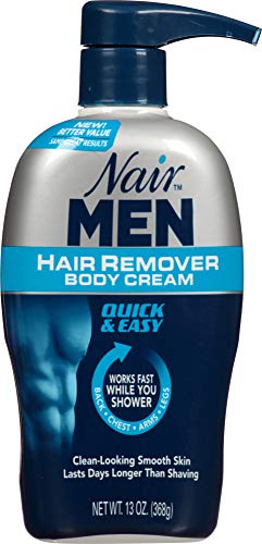 Nair Men Hair Remover Body Cream, Body Hair Remover for Men, 13 Oz Bottle