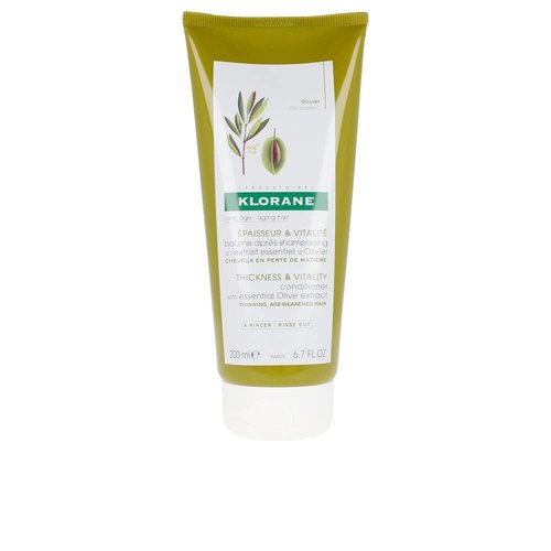 Klorane Conditioner - Olive Extract for Strengthening & Thickening Hair | Antioxidant Rich, Paraben & SLS Free