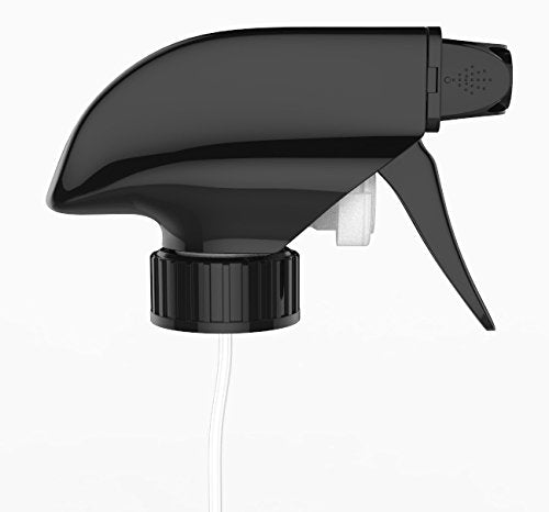 Sally's Organics Black Spray Nozzle - Adjustable Trigger Sprayer for 16oz Glass Bottles | Mist & Stream Options