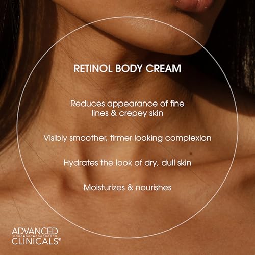 Advanced Clinicals 10% Glycolic Acid + Lactic Acid Lotion Exfoliant Moisturizing Cream With Hyaluronic Acid Moisturizer | AHA Exfoliating Body Cream Improves Look Of Uneven Rough Skin Texture, 16 Oz