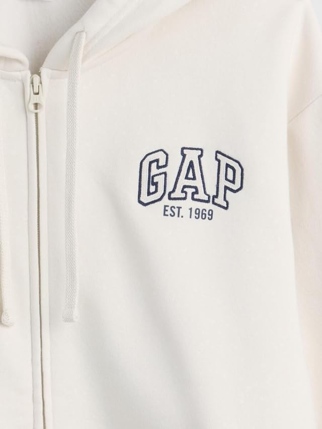 GAP Women's Hooded Logo Full Zip Jacket - Stylish Comfort for Everyday Wear