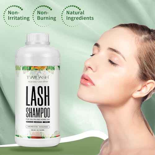 Lash Shampoo Bulk, Eyelash Cleanser for Extensions 600ml - Eyelid Foaming Cleanser for Professional Salon and Home Use