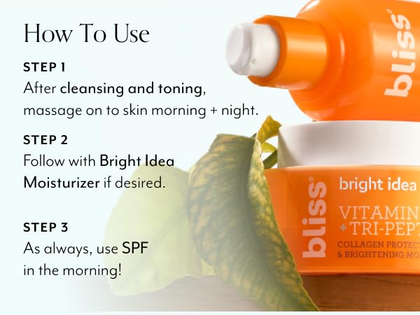 Bliss Bright Idea Vitamin C Eye Cream - Brighten & Hydrate, Reduces Fine Lines, 0.5 fl oz
