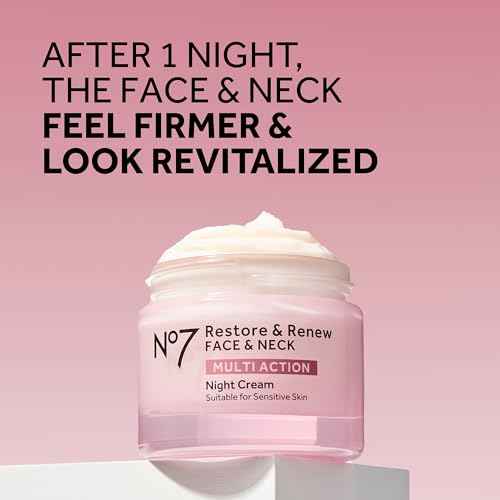 No7 Restore & Renew Face & Neck Multi Action Skincare System - SPF 30 Day Cream with Vitamin C & Collagen Peptides + anti-Aging Facial Serum + Hyaluronic Acid Hydrating Night Cream (3 Piece Kit)
