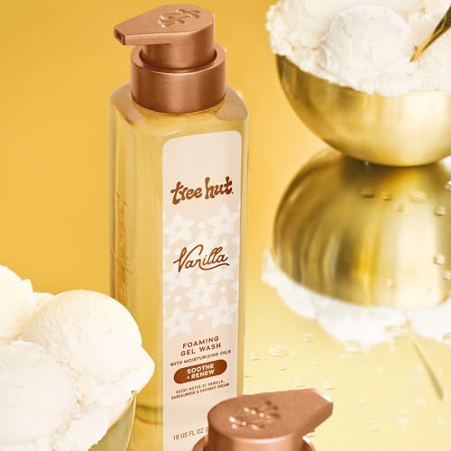Tree Hut Cinnamon Dolce Foaming Gel Body Wash, Hydrating & Moisturizing Shower Gel for Soft, Smooth, Radiant Skin, Cozy Café Scent, 18 fl oz