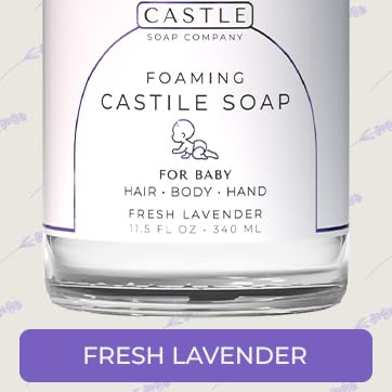Skiennix Foaming Baby Castile Soap - Nourishing Coconut Oil Formula for Newborns | 11.5 oz | Fresh Lavender