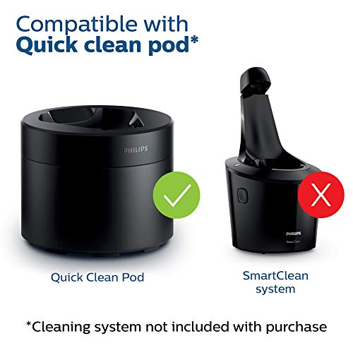 Philips Norelco Shaver 9800, S9987/85 + Philips Norelco 2pk Quick Clean Pod Replacement Cartridge, CC12/52