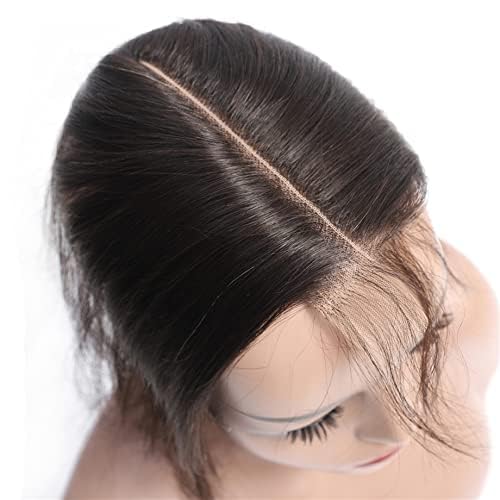 Brazilian 2x6 HD Lace Closure Human Hair Transparent Lace Closure with Baby Hair Straight 100% Human Hair Kim k Middle Part Closure Natural Black Color(Straight, 16inch)