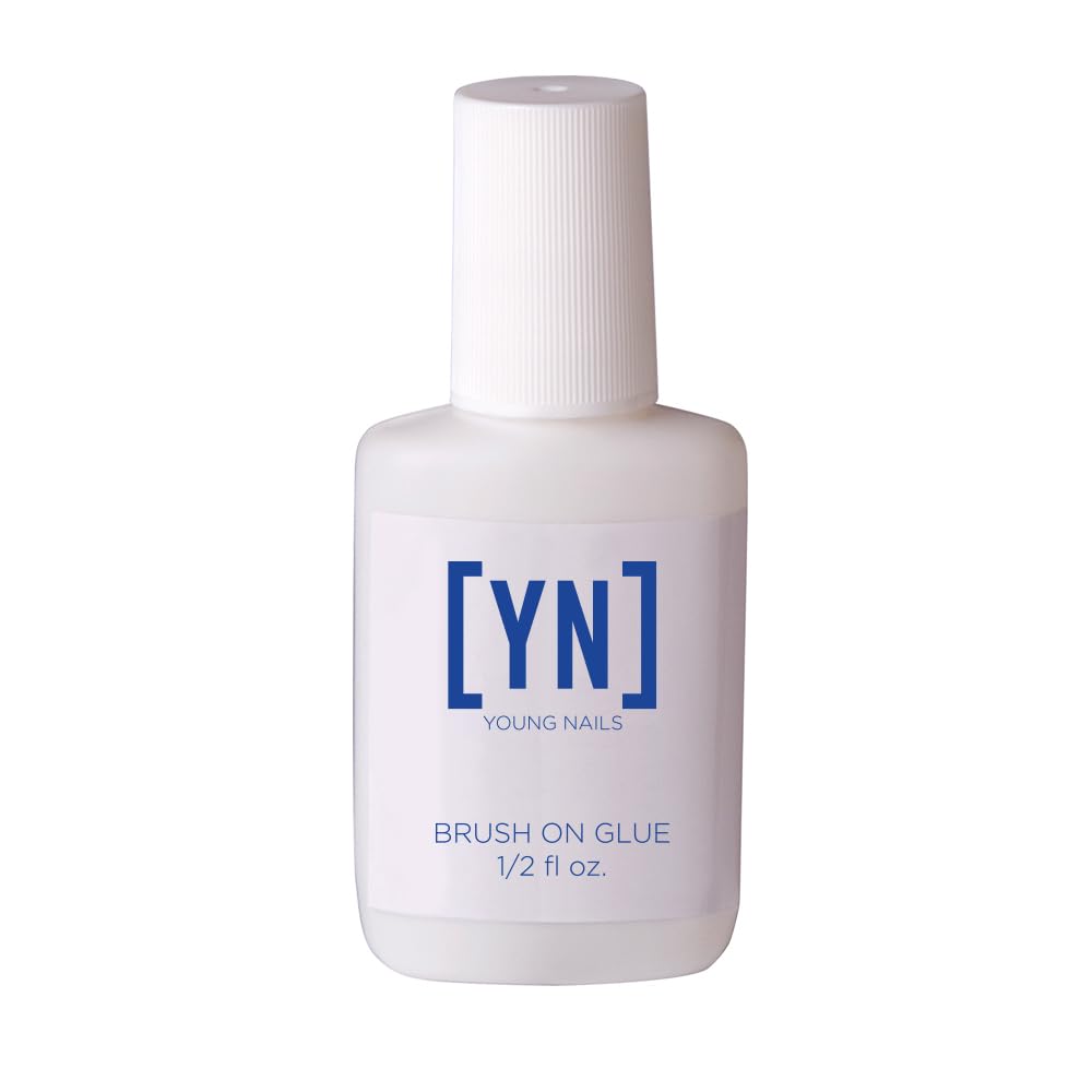 Young Nails Brush On Quick Dry Nail Glue - Strong Adhesive for Press-On & Artificial Nails, Fast Application