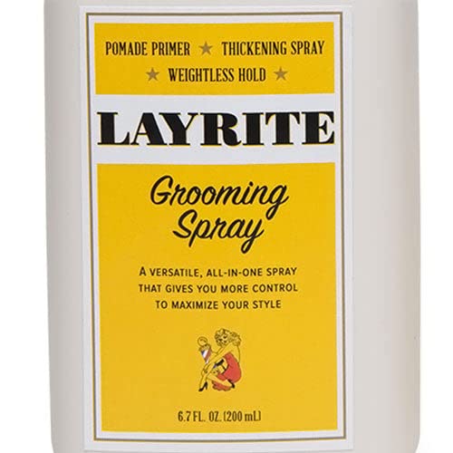 Layrite Grooming Spray - 6.7 Oz | Strong Hold & Natural Finish for Effortless Styling
