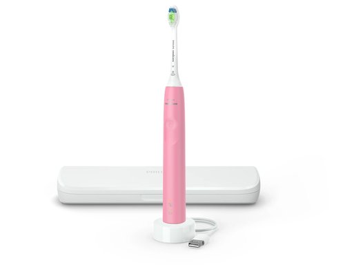 Philips Sonicare Electric Toothbrush - DiamondClean Rechargeable with Pressure Sensor | Pink Travel Case